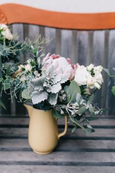 
                    
                        Blush protea and silver Dusty Miller | Photography: Oy Photography - www.oyphotography...  Read More: www.stylemepretty...
                    
                