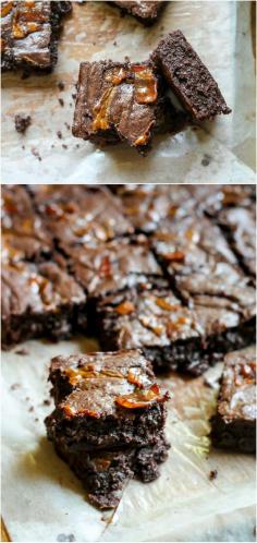 
                    
                        These bacon caramel brownies are swirled with caramel & sprinkled with brown sugar bacon! If you've never tried bacon in brownies, you need to try these!
                    
                