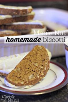 
                    
                        Have you ever made biscotti?  You'll be amazed at how easy it is.  Here's a fabulous homemade maple nut biscotti recipe to try!
                    
                