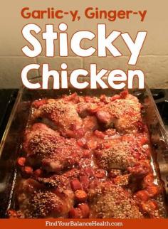 
                    
                        Garlic Ginger Sticky Chicken - an easy dinner for the family! #recipe #healthy #realfood
                    
                