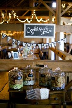 
                    
                        creative cookie bar for rustic barn wedding ideas
                    
                