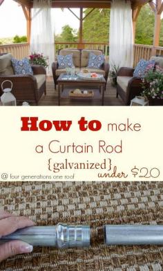 
                    
                        How to make a galvanized curtain rod for under $20 with Four Generations One Roof
                    
                