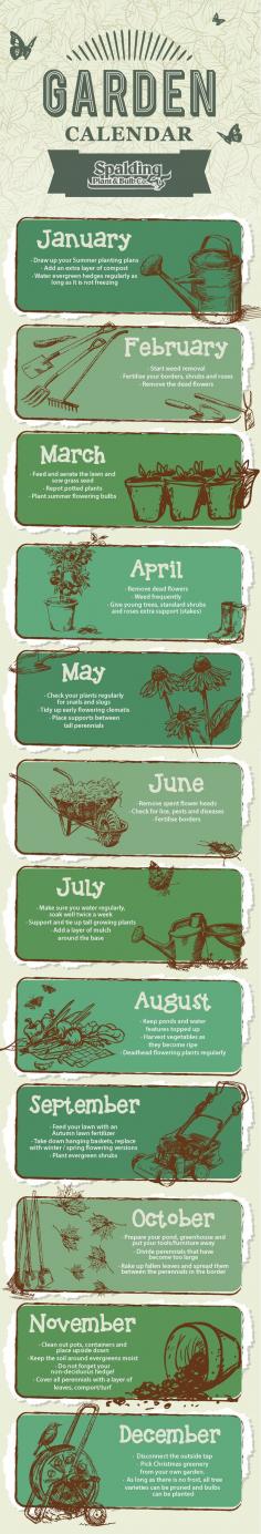 
                    
                        There's always something that needs to be done in a garden: Here's a month-by-month guide to what you should be doing.
                    
                