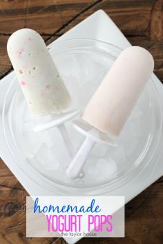 
                    
                        Simple to make Two ingredient homemade yogurt pops!
                    
                