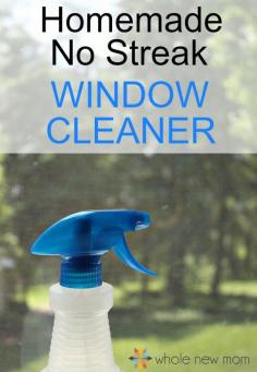 
                    
                        This DIY Window Cleaner works great and really leaves no streaks! And none of the toxins of the "blue stuff" from the store!
                    
                