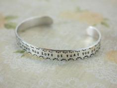 
                    
                        Let the Beauty of What You Love, Be What You Do >> Travel Inspired Sterling Silver Secret Message Cuff
                    
                