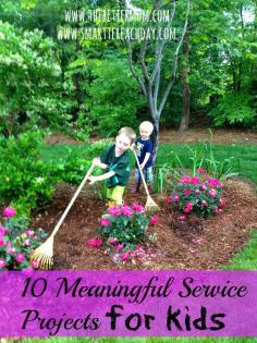 
                    
                        Ten service projects for kids (although I think they sound super fun for us big girls. I'm gonna suggest my women's Bible study group do one of these.)
                    
                