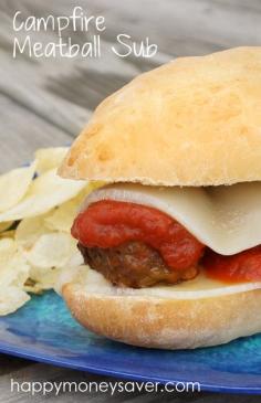 
                    
                        You've got to try this Meatball Sub Recipe on your next camping trip! It's so easy and delicious all your campground neighbors will be jealous!!  happymoneysaver.com
                    
                