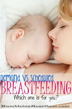 
                    
                        Demand vs scheduled breastfeeding: It’s not about what method is best. It’s about what works for you and your baby, and nobody can tell you how to go about doing that.
                    
                