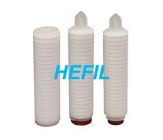 HCPS-PES Membrane Media Filter
◆It is made of the imported PES micropore filter membrane and the imported non-woven cloth or silkscreen supporting layer for folding.
◆Filter core’s outer cylinder,core column,cover are made of polypropylene, each sealing part is used of the fusion welding technology to form, not any adhesives,no pollution,no medium falling off.
◆The filter mambrane has strong hydrophilia, pore size distribution equality, bigger flux .
◆Good chemical compatibility, acid base resistance, heat resistance, is suitable for filtering the high-temperature liquid especially.
◆Each property can be conform to request of FDA.
◆Integrity detection of each filter, passed the high purity water. 
See more at: http://www.hefilter.com/Micro-filtration-Cartridges/HCPS-PES-Membrane-Media-Filter.shtml