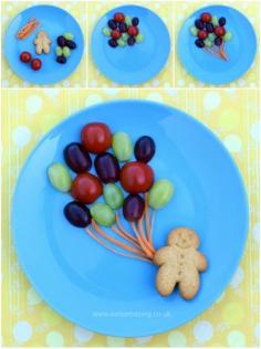 
                    
                        Fun, healthy and easy Food Art Plates for kids - fun balloon snack with full instructions from Eats Amazing UK - see post for more fun and easy food art plate ideas!
                    
                