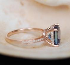 
                    
                        Tanzanite Ring. Rose Gold Engagement Ring by EidelPrecious on Etsy
                    
                