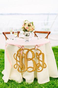 
                    
                        Sweetheart table with monogram decor: www.stylemepretty... | Photography: Kelly Dillon - kellydillonphoto....
                    
                