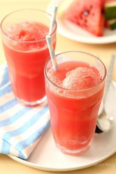 
                    
                        Move over, root beer floats! These Watermelon Sorbet Floats made with both homemade watermelon sorbet and watermelon soda will keep you hydrated this summer and be your new favorite summer drink.
                    
                
