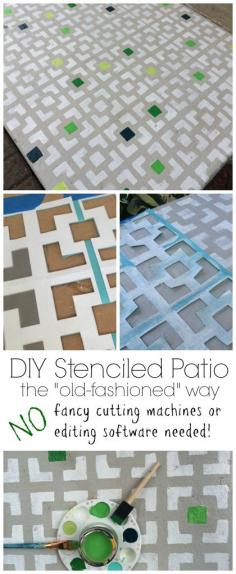 
                    
                        DIY stencil for a front patio, without any fancy tools!
                    
                