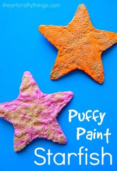 
                    
                        Puffy Paint Starfish (Sea Star) Craft for Kids.
                    
                