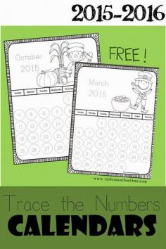 
                    
                        Trace the Numbers Calendar - This is such a fun free printable to teach toddler, preschool, kindergarten, and 1st graders to learn about months and days of the year!
                    
                