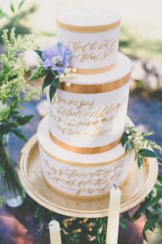 
                    
                        Gold calligraphy wedding cake | Wedding & Party Ideas | 100 Layer Cake
                    
                