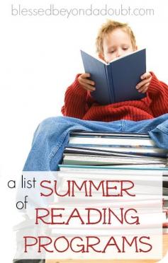 
                    
                        A list of summer reading programs for 2015.
                    
                