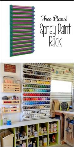 
                    
                        Giant Spray Paint Rack... FREE building plans! {Sawdust and Embryos}
                    
                