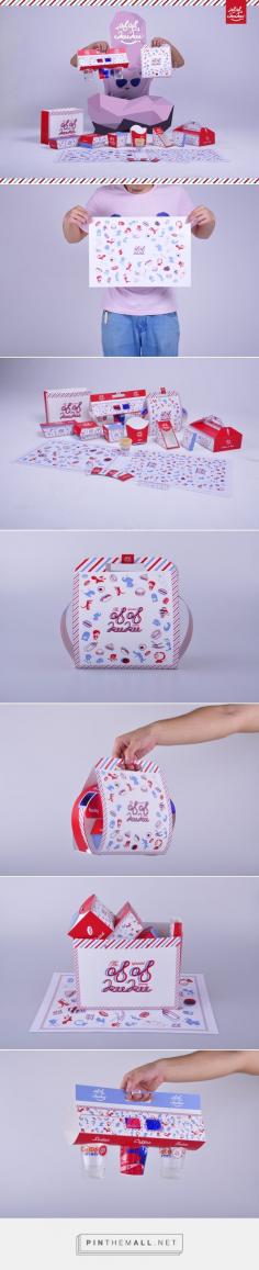 
                    
                        KuKu Fastfood Packaging by Boyang Xu on Behance curated by Packaging Diva PD. Concept of looking at packaging through colored glasses.
                    
                