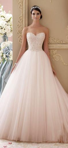 
                    
                        David Tutera blush pink ball gown long wedding dresses
                    
                