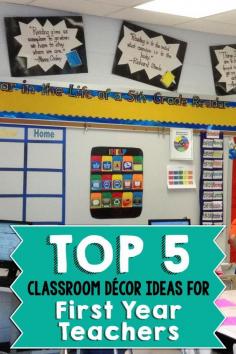 
                    
                        The first year of teaching is a challenge. One of the biggest obstacles you will face is finding ways to create an inviting classroom on a fixed budget. Eric and I hope to offer you some tips that will save you both time and money with these top five decorating tips for the classroom!
                    
                