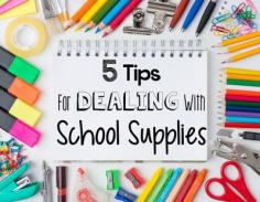 
                    
                        5 Tips for dealing with school supplies + supply labels for Back To School night!
                    
                