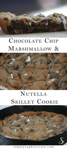 
                    
                        Chocolate Chip, Marshmallow & Nutella Skillet Cookie
                    
                