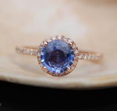 
                    
                        1.28ct Cornflower blue round sapphire diamond by EidelPrecious
                    
                