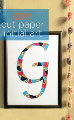 
                    
                        A fun craft tutorial using scrapbook paper to create colorful DIY monogram wall art. It's a great project idea for gifts or your own home decor.
                    
                