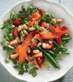 
                    
                        Smoked Salmon Salad with Strawberries, Green Beans & Watercress
                    
                