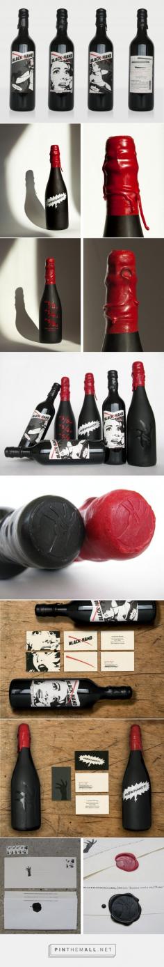 
                    
                        Black Hand Cellars by Manasseh Langtimm curated by Packaging Diva PD. Be sure and look at this awesome bottle packaging  and embellishments closely.
                    
                