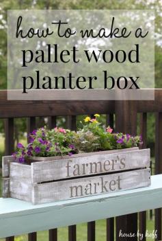 
                    
                        DIY Pallet Wood Planter Box {Summer Celebration 2015!} - House by Hoff
                    
                