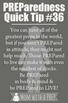 
                    
                        Mom with a PREP | PREParedness Quick Tip #36 - Check Your Attitude at the Door. It can save your life. #prepare4life
                    
                