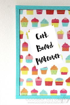 
                    
                        Cute Cork Board Makeover- Back to School from Occasionally Crafty
                    
                