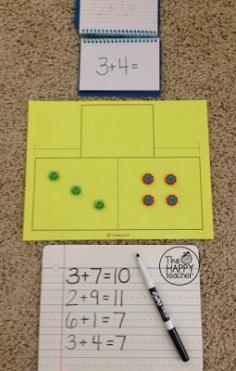 
                    
                        Math Facts Flip Book.  Have students use ERASERS and a part-part-whole mat to solve addition & subtraction problems in the spiral flip book!  Students can record their work on a dry erase board or in their math journals.
                    
                