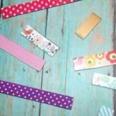 
                    
                        Washi tape magnets are created using strips of washi tape and magnetic pieces.
                    
                