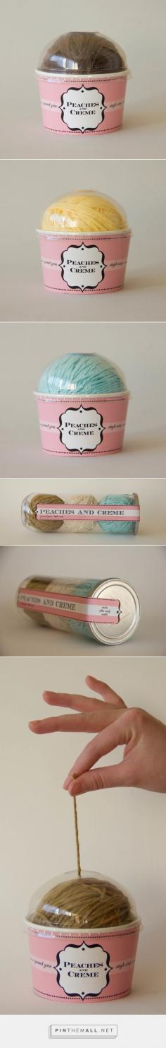 
                    
                        Yarn Packaging on Behance by Trista Jarvis curated by Packaging Diva PD. Simple fun Peaches and Creme yarn packaging.
                    
                