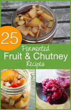 
                    
                        25 Fermented Fruit and Chutney Recipes | A chutney is the perfect way to get started with fermenting because it's easy-to-make and delicious. To help you dive in -- and use up the fruits you're likely bringing in by the boxload or bucketful -- we pulled together this collection of lacto-fermented fruit recipes. Enjoy! | TraditionalCookin...
                    
                