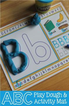 
                    
                        ABC play dough mats for preschool and pre-k.  Multi-sensory mats provide many different ways to work on letter recognition and phonemic awareness.
                    
                