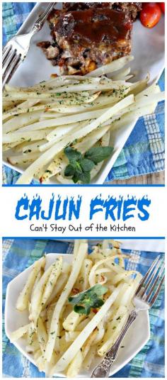 
                    
                        Cajun Fries | Can't Stay Out of the Kitchen | these scrumptious oven-baked #fries have amazing flavor from #cajun seasoning. #glutenfree #vegan
                    
                