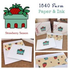 
                    
                        Set of 4 Greeting Cards Strawberry Season by 1840Farm on Etsy
                    
                