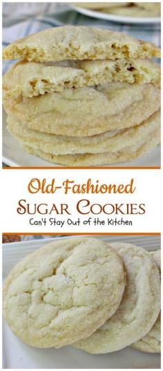 
                    
                        Old-Fashioned Sugar Cookies | Can't Stay Out of the Kitchen | these amazing #cookies are rolled in sugar and are so quick and easy to make. #dessert #sugarcookies
                    
                