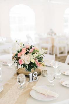 
                    
                        Lush floral centerpiece and all-white details: www.stylemepretty... | Photography: Rach Loves Troy - www.rachlovestroy...
                    
                
