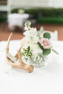 
                    
                        Rustic-elegant antler and floral centerpiece:  www.stylemepretty... | Photography: Luke & Cat - lukeandcat.com/
                    
                