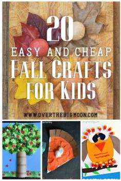 
                        
                            Easy Fall Crafts for Young Kids - These are perfect for young kids and won't be too much work for mom! From www.overthebigmoo...!
                        
                    