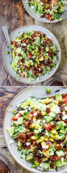 
                    
                        BLT Chopped Salad with Feta, Corn, and Avocado #BLT #salad #easymeals
                    
                