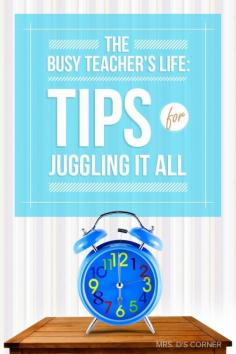 
                        
                            The Busy Teacher's Life: Tips for Juggling it All Guest Post by Stephanie from Mrs. D's Corner
                        
                    