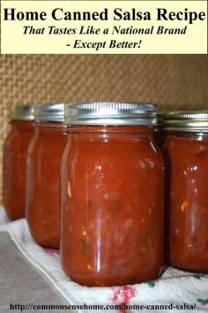 
                    
                        This home canned salsa recipe rates an “Awesome!” from friends and family alike. Hot or mild - you choose! Enjoy your fresh, local produce year round.
                    
                